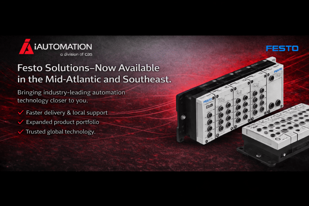 Festo industrial automation products and pneumatic systems available via iAutomation Southeast distributor